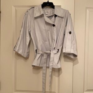Calvin Klein, very light blue, 3/4 sleeves Jacket: size: M